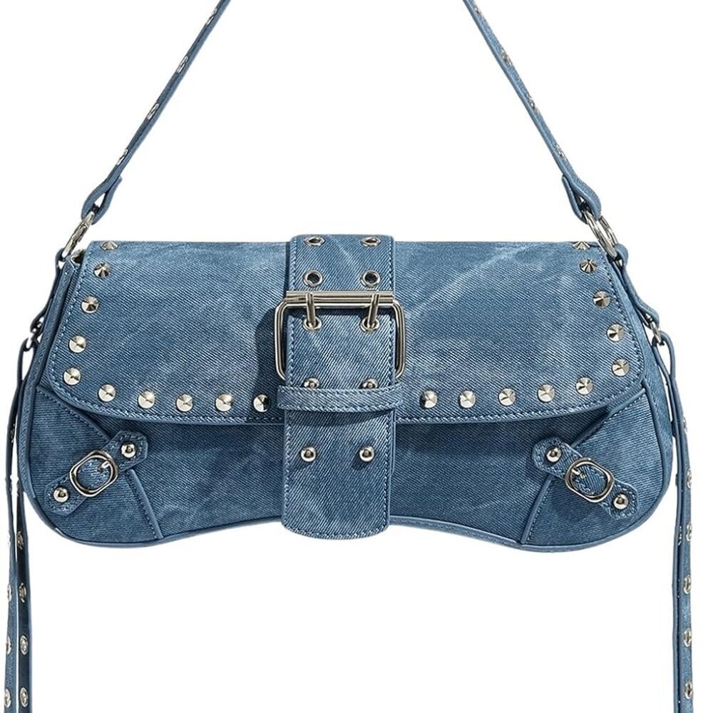 Women's Shoulder Bags Y2K PU Leather Clutch Small Purse Hobo Bags